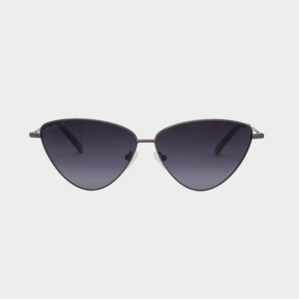 NETRAZ NZ4093 Midnight Gradient Triangle Cat Eye Sunglasses With Grey Frame And Midnight Gradient Lens Front View