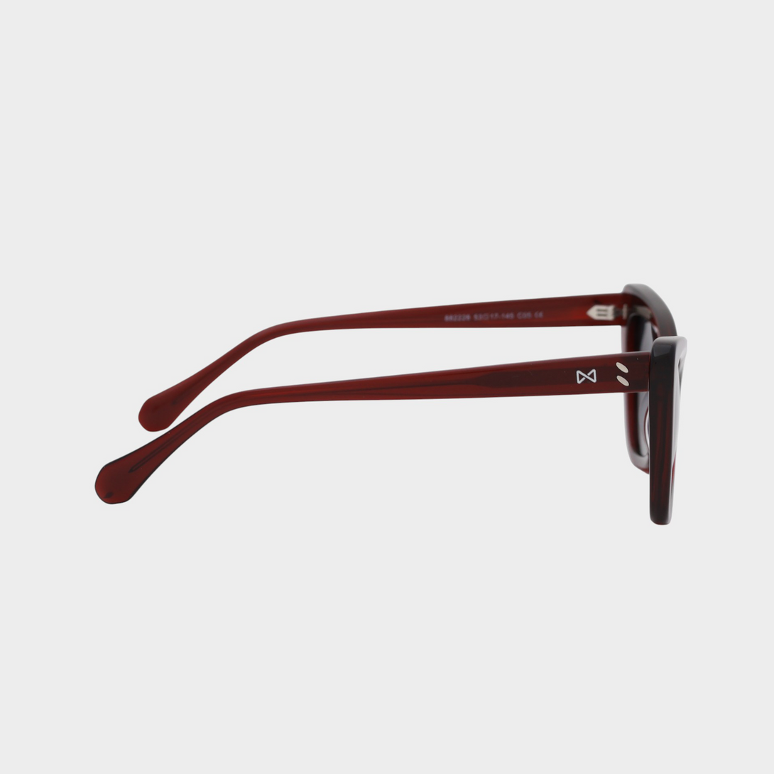 NETRAZ NZ4228 Red Cat Eye Sunglasses With Red Frame And Black Gradient Lens Right View