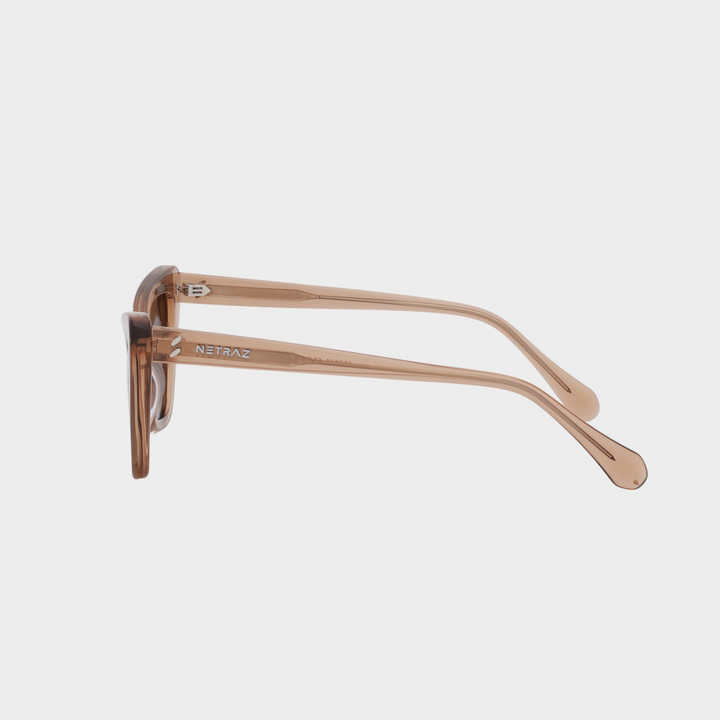 NETRAZ NZ4228 Tea Cat Eye Sunglasses With Tea Frame And Brown Gradient Lens Left View